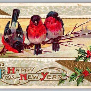 Antique Postcards Lot of 9  New Years Day #1052